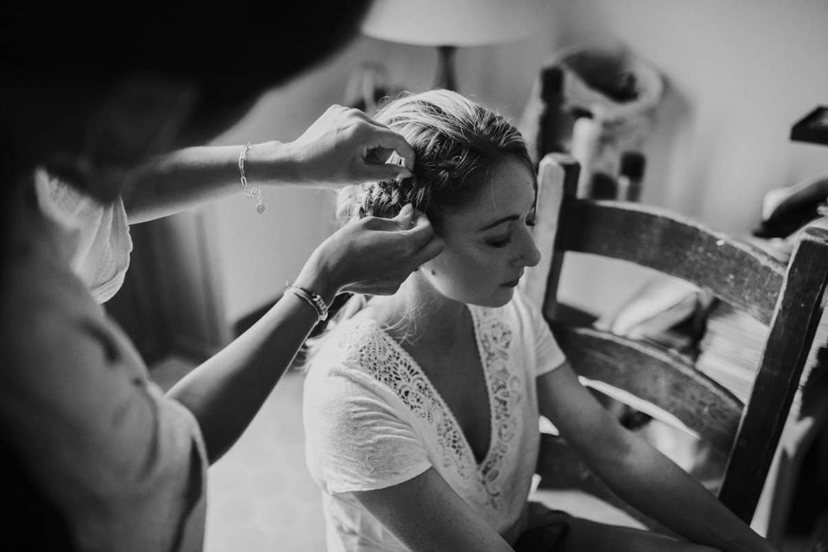 préparatif coiffure mariage alpes de haute provence